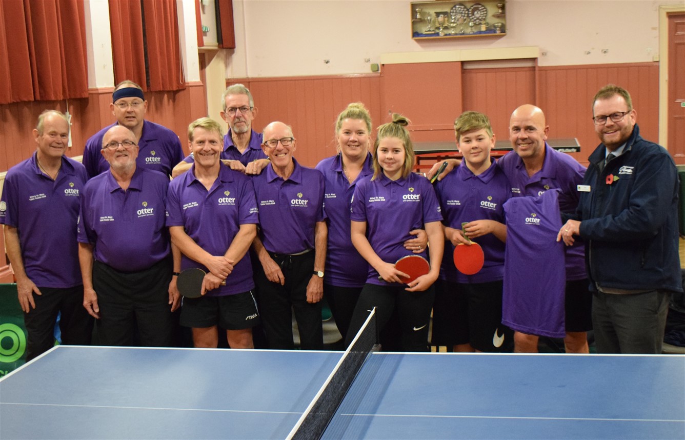 Extra shirts for Ottery table tennis club The Exeter Daily